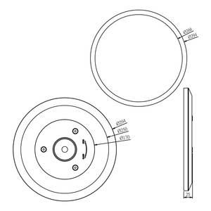 LED-Deckenleuchte Brennan Typ A Polycarbonat - 1-flammig - Durchmesser: 30 cm