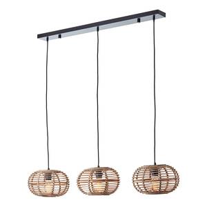 Pendelleuchte Woodball Typ B Bambus massiv / Eisen - 3-flammig