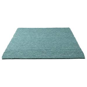 Tapis en laine Alpen 100 % laine vierge - Bleu pétrole - 90 x 160 cm