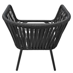 Chaises de jardin NOXI - Lot de 2 Acier / Polyester - Noir