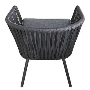 Chaises de jardin NOXI - Lot de 2 Acier / Polyester - Noir