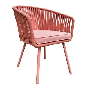 Chaises de jardin NOXI - Lot de 2 Acier / Polyester - Flamant rose