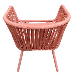 Chaises de jardin NOXI - Lot de 2 Acier / Polyester - Flamant rose