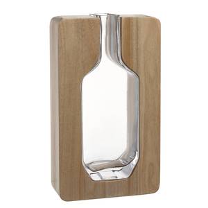 Vaas Autentico hout transparant glas/kiri-hout - transparant - 17 x 30 cm