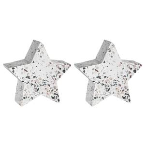Set di 2 stelle decorative Autentico Ceramica - Bianco