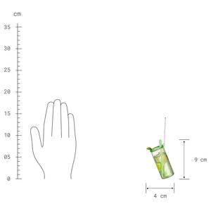 Anhänger HANG ON Long Drink Glas / Kunststoff - Hellgrün