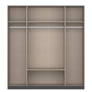 Drehtürenschrank Style Up Graumetallic - Breite: 181 cm - Mit Spiegeltür/-en