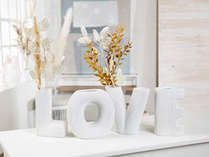 Vases Love - Lot de 4 Céramique - Blanc