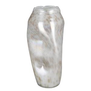 Vaso Crumple Vetro colorato - Beige / Bianco - 16 x 38 cm