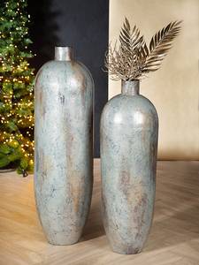 Vase Serenity Fer - Argenté / Gris - 22 x 92 cm