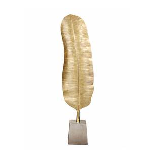 Skulptur Blatt Aluminium - Gold - 30 x 120 cm