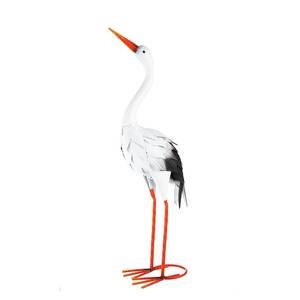 Statuette Storch Fer - Blanc - 18 x 58 cm