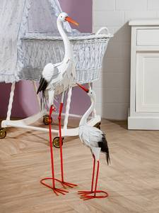 Statuette Storch Fer - Blanc - 18 x 58 cm