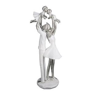 Scultura Tempo in famiglia Resina sintetica - Bianco