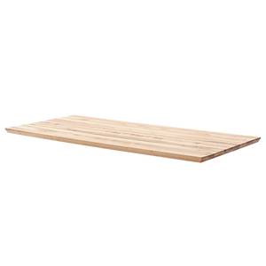 Table en bois massif Woodham Chêne massif / Métal - Chêne / Noir - 180 x 90 cm - Forme en X