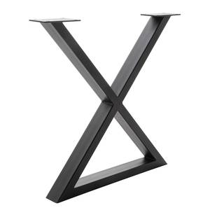 Tavolo in legno massello Woodham Quercia massello / Metallo - Quercia / Nero - 220 x 100 cm - X-forma