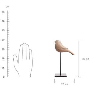 Deko-Vogel BIRDY Mangoholz / Eisen - Braun - Höhe: 20 cm