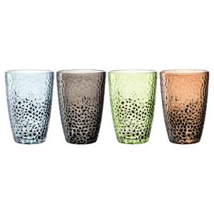 Drinkglas Matera set van 4 gekleurd glas - Meerkleurig