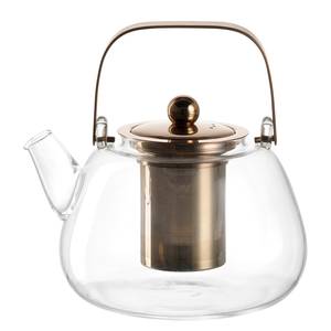 Theepot Tè Per Te borosilicaatglas - koperkleurig/transparant - Hoogte: 14 cm