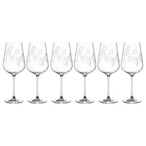 Rodewijnglas Boccio set van 6 kristalglas - transparant