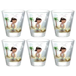 Verres Bambini Avventura - Lot de 6 Verre transparent - Vert - Hauteur : 11 cm