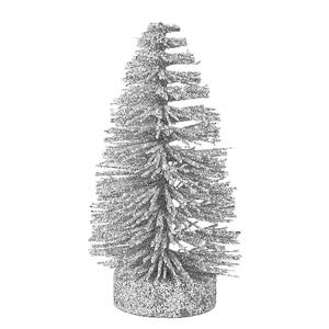 Deko-Tannenbaum X-MAS Kunststoff / Eisen - Silber - Höhe: 12 cm