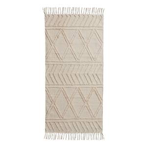 Läufer COTTON WAY Raute Baumwolle - Beige - 140 x 70 cm