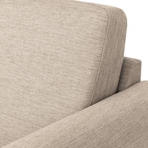 Ecksofa Tuena mit Ottomane Webstoff Inas: Cappuccino - Ottomane davorstehend links