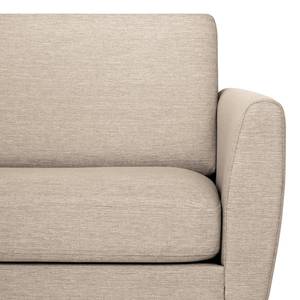 Ecksofa Tuena mit Ottomane Webstoff Inas: Cappuccino - Ottomane davorstehend links