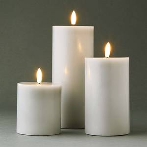 Set di 3 candele a led NORDIC LIGHT Cera / Paraffina - Grigio