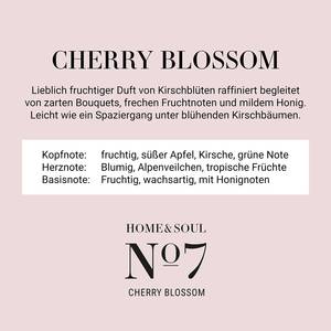 Duftkerze Cherry Blossom HOME & SOUL FSC®-zertifiziertes Pinienholz / Sojawachs / Paraffin / Glas - Hellrosa
