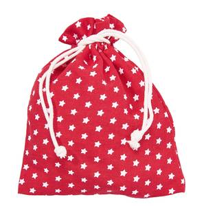 Pochettes déco PACK-A-BAG - Lot de 6 Coton - Rouge - 14 x 18 cm