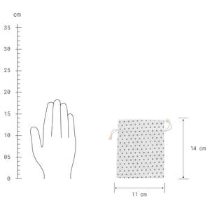 Deko-Säckchen PACK-A-BAG 6er-Set Baumwolle - Weiß / Grau - 11 x 14 cm