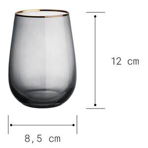 Glasset TOUCH OF GOLD 6-teilig Klarglas - Grau