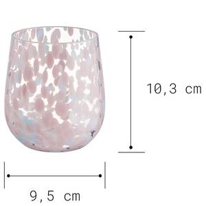 Glasset CONFETTI 6-teilig Klarglas - Blau / Pink