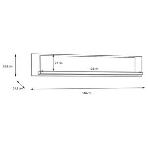 Wandboard Kardama Eiche Bartex Dekor / Matt Schwarz