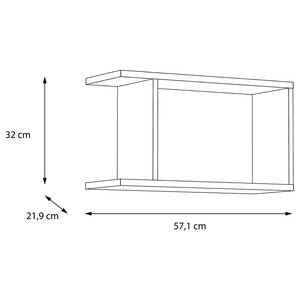 Mensola con scomparto Cangcun Effetto rovere scuro