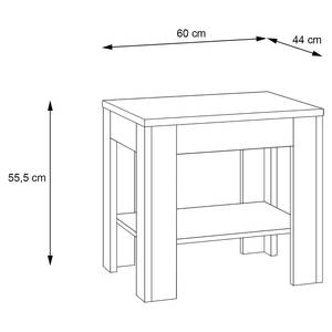 Tavolino da salotto Jabauri 60 cm Effetto quercia bianca