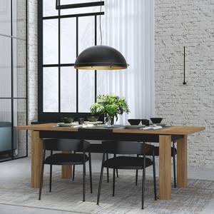 Table extensible Tallberg Imitation chêne Grandson / Noir - Largeur : 180 cm