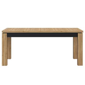 Uitschuifbare eettafel Tallberg Grandson eikenhouten look/zwart - Breedte: 180 cm