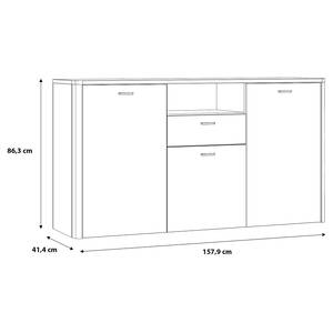 Madia Soodoma 158 cm Effetto rovere Artisan / Antracite