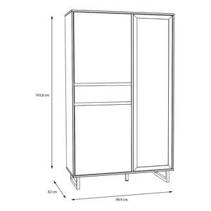 Schrank Kardama Eiche Bartex Dekor / Matt Schwarz