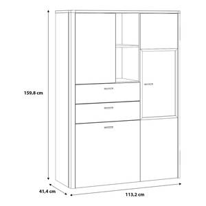 Credenza Soodoma Effetto rovere Artisan / Antracite