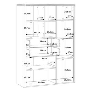 Highboard Soodoma antracietkleurig/Artisan eikenhouten look