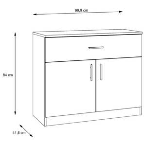 Buffet Jabauri Imitation chêne blanc