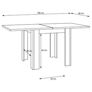 Table extensible Jabauri Imitation chêne blanc