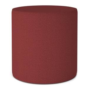 Hocker DOTTO scheerwol - Donkerrood - Diameter: 42 cm