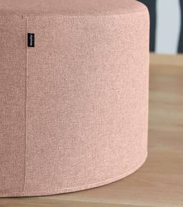 Hocker DOTTO scheerwol - Babyroze - Diameter: 80 cm