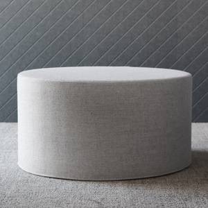 Hocker DOTTO scheerwol - Grijs - Diameter: 80 cm