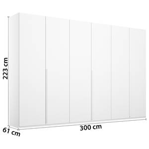 Armoire à portes battantes Purisma A Blanc alpin - Largeur : 301 cm